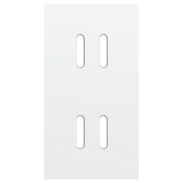 Niko Rocker afdekplaat tweevoudig verticaal 71mm - Steel White Coated (154-56852)