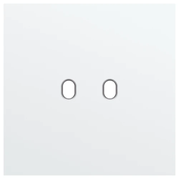 Niko Toggle afdekplaat enkelvoudig dubbel - Steel White Coated (154-57102)