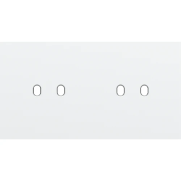 Niko Toggle afdekplaat tweevoudig horizontaal 71mm - Steel White Coated (154-57802)