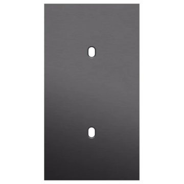 Niko Toggle afdekplaat tweevoudig verticaal 71mm - Alu Black Brushed (224-57851)