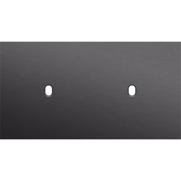 Niko Toggle afdekplaat tweevoudig horizontaal 71mm - Alu Black Brushed (224-57801)