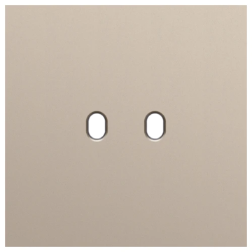 Niko Toggle afdekplaat enkelvoudig dubbel - Steel Champagne Coated (166-57102)