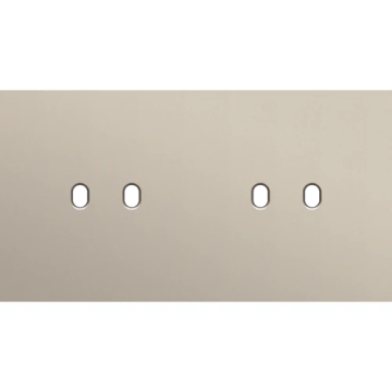 Niko Toggle afdekplaat tweevoudig horizontaal 71mm - Steel Champagne Coated (166-57802)