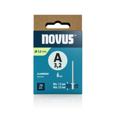 Novus popnagel A3 Ø3x6mm aluminium per 70 stuks (045-0082)