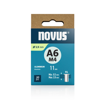 Novus popnagel A6 M4 Ø4x10.5mm aluminium per 20 stuks (045-0107)