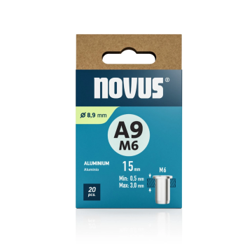Novus popnagel A9 M6 Ø6X15mm aluminium per 20 stuks 045-0109)