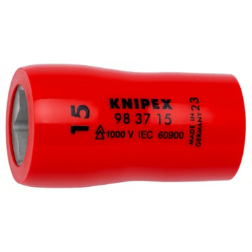 KNIPEX dop 3/8″ 15mm dubbele zeskant VDE 1000V (98 37 15)