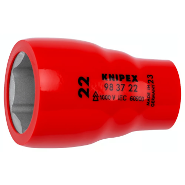 KNIPEX dop 3/8″ 22mm dubbele zeskant VDE 1000V (98 37 22)