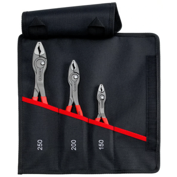 KNIPEX twinGrip voor- & zij-grijptang set 3-delig in roltas 150/200/250mm (001961V01)