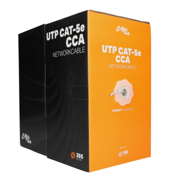 EMhub UTP CAT5e CCA kabel rol 305 meter