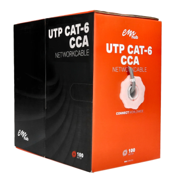 EMhub UTP CAT6 CCA kabel rol 100 meter