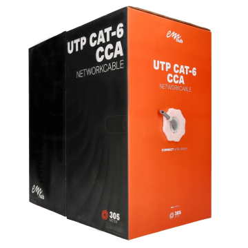 EMhub UTP CAT6 CCA kabel rol 305 meter