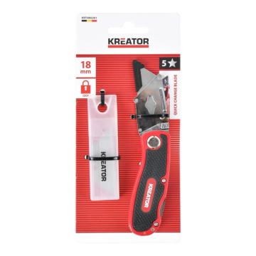 Kreator klapmes met opvouwbare hd lock-back incl. 5 reserve messen (KRTH00201)