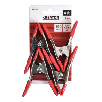 Kreator metalen veerklemmen 100mm set van 4 stuks (KRTH40501)