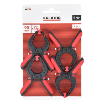 Kreator veerklemmen kunststof 90mm bereik 40mm set van 4 stuks (KRTH40601)
