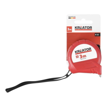 Kreator rolbandmaat rolmaat met rem en softgrip 3 meter (KRTH70102)