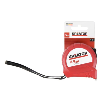 Kreator rolbandmaat rolmaat met rem en softgrip 5 meter (KRTH70103)