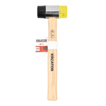 Kreator nylon en zwart rubber hamer Ø40mm 450 gram (KRTH90607)