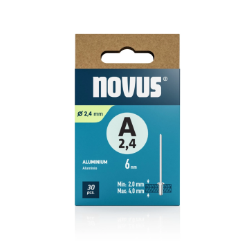 Novus popnagel A2.4 Ø2.4x6mm aluminium - per 30 stuks (045-0078)