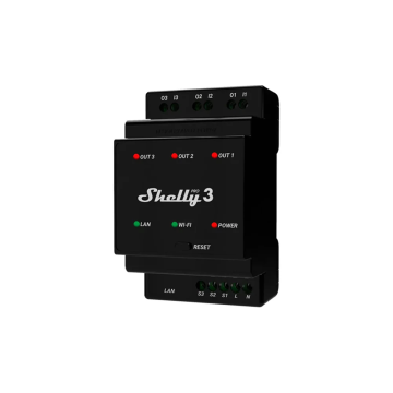 Shelly Pro 3 - schakelactor 3-voudig potentiaalvrij 16A DIN-rail (SPSW-003XE16EU)