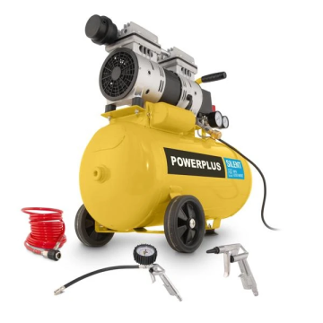 PowerPlus compressor olievrij 24L 750W 120 l/min geluidsarm (POWX17260S)