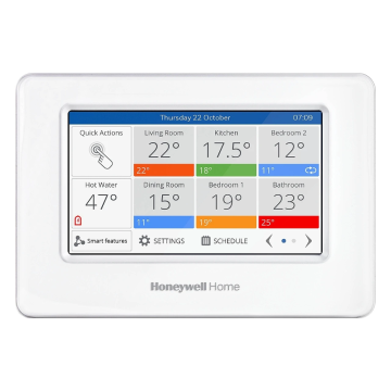 Honeywell Home evhome bedienpaneel – Slimme draadloze zoneregeling tot 12 zones (ATC938G4000)