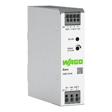 Wago DIN-rail voeding 24VDC 5A DC-OK LED (2587-2144)