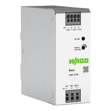 Wago DIN-rail voeding 24VDC 10A DC-OK LED (2587-2146)