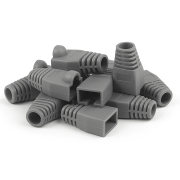 Tule voor RJ45 stekker - grijs per 10 stuks (DC-RJ45-BOOT-GREY-10PCE)