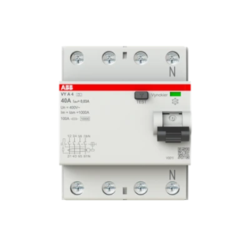 ABB Vynckier differentieelschakelaar 4-polig 40A 30mA type A (VYA440/030PN)