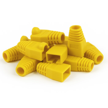 Danicom tule voor RJ45 stekker geel - per 10 stuks (DC-RJ45-BOOT-YELLOW-10PCE)