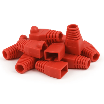 Danicom tule voor RJ45 stekker rood - per 10 stuks (DC-RJ45-BOOT-RED-10PCE)
