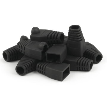 Danicom tule voor RJ45 stekker zwart - per 10 stuks (DC-RJ45-BOOT-BLACK-10PCE)