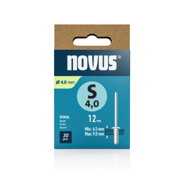 Novus popnagel S4 Ø4x12mm staal per 30 stuks (045-0104)