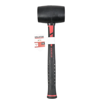 Kreator zwart rubber hamer fiber steel 450 gram (KRTH90701)