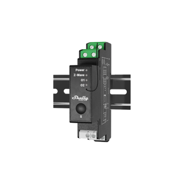 Shelly Wave Pro 2PM schakelactor DIN-rail 2-kanaals met energiemeting (QPSW-0A2P16EU)