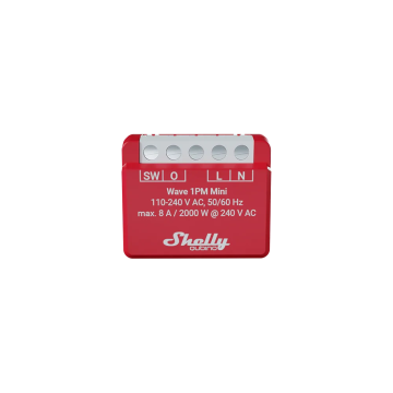 Shelly Wave 1PM Mini schakelactor inbouw compact met energiemeting (QMSW-0A1P8EU)