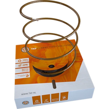 TKF VOB draad (H07V-U) 2.5mm² bruin Eca - per rol 100 meter (185107)