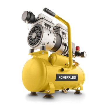 PowerPlus stille compressor olievrij 6l tank 230V 550W 8bar 
105 l/min (POWX17230S)