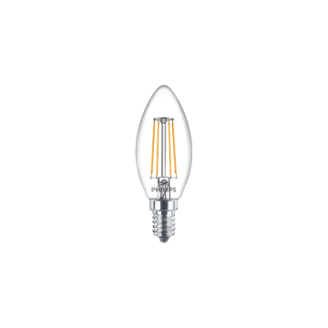 Philips LED lamp filament kaars E14 4.3W 470lm wit 4000K (8719514347403)