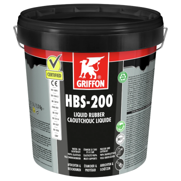 GRIFFON HBS-200® liquid rubber water en luchtafdichtende beschermende coating - 5 liter zwart (7006644)