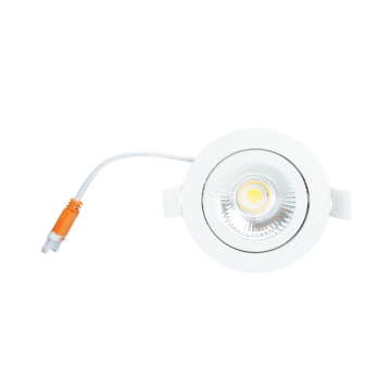 EMhub waterdichte inbouwspot rond wit 5W 450lm 2000K-3000K DTW incl. driver IP65 zaagmaat Ø75mm - Ø85mm (4081020)