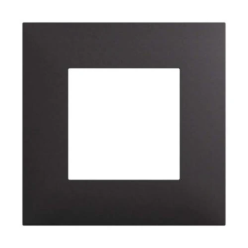 Legrand afdekplaat stopcontact 1-voudig 83x83mm - Valena Next Zwart Gefumeerd (741151L)