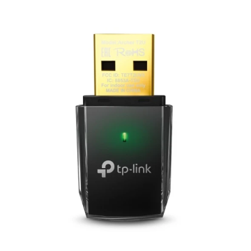 TP-LINK USB-adapter AC600 WiFi 5 dual-band 2.4GHz/5GHz (Archer T2U)