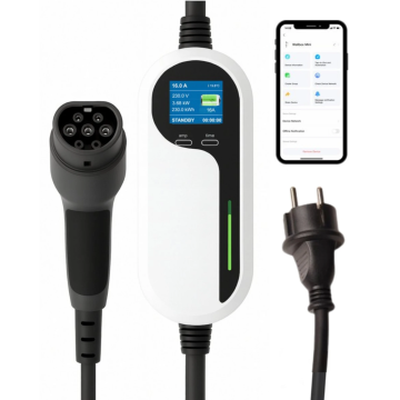 Loady mobiele laadpaal 3,7kW met app schuko 16A naar type 2 kabel 15 meter (CX-PC-001-15M-APP)