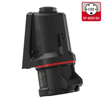 Walther CEE wandcontactdoos 32A 5-polig 6h IP54 rood (FW130506SK)