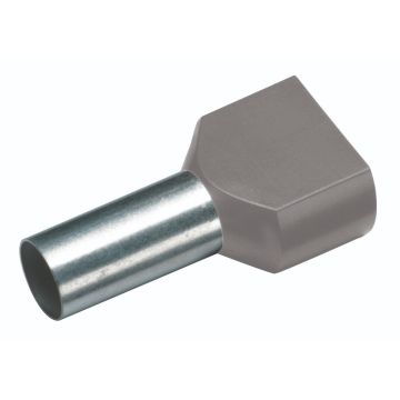 Cimco twin adereindhuls geïsoleerd 2x1mm² hulslengte 10mm rood T/FR - 100 stuks (187721)
