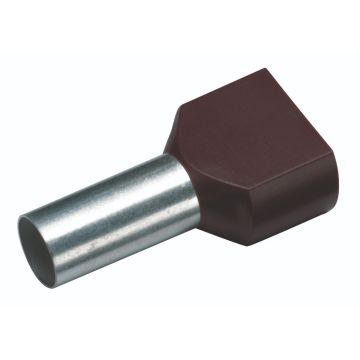Cimco twin adereindhuls geïsoleerd 2x1,5mm² hulslengte 8mm zwart T/FR - 100 stuks (187722)