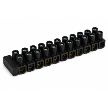 lusterklem 12-polig 6mm² zwart per 10 stuks (EM153.002)
