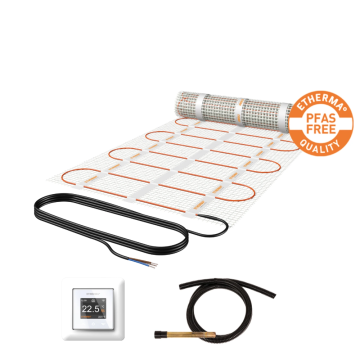 ETHERMA elektrische vloerverwarmingsmat set 4m² 450W met thermosstaat (46171)